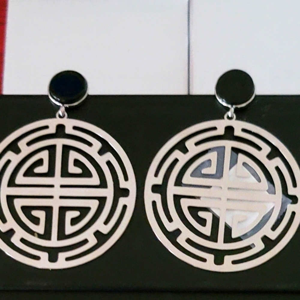 GREEK PATTERN EARRINGS